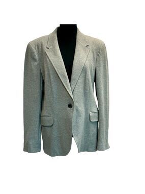 Zara Gray oversized single breasted blazer jacket Sz XL